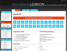 Tablet Screenshot of adwords-lexikon.de